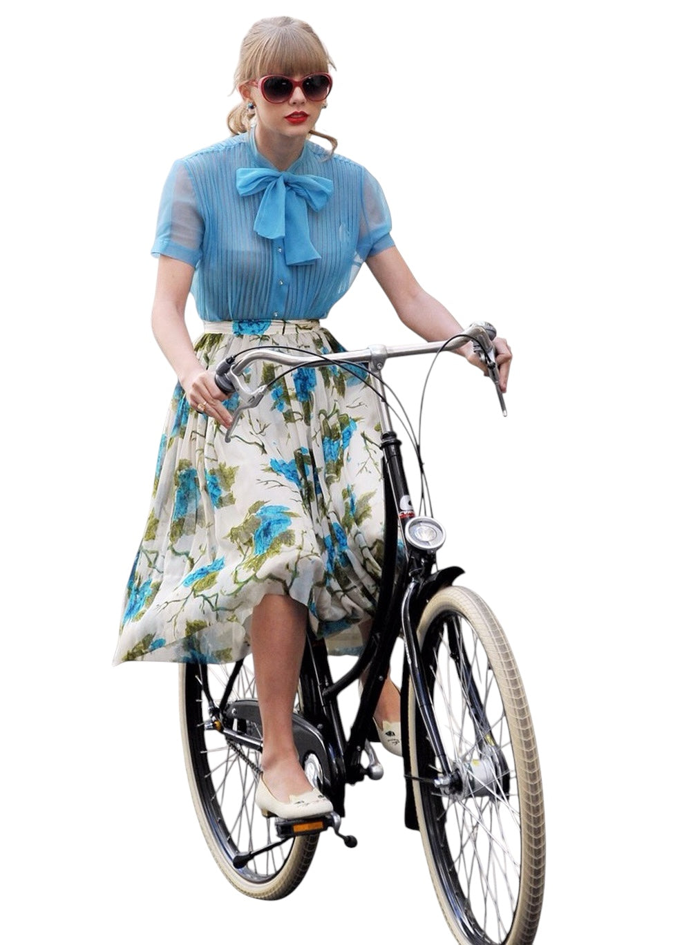 Taylor Swift 50s Pintuck Blouse & High Rise Pleated Skirt Set