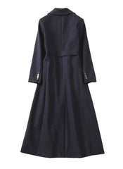 Kate Double Breasted Deep Navy Tailored Slim Longline Coat
