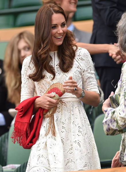 Kate White Inspired White Cotton Crochet Eyelet Lace Skater Dress