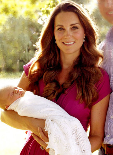 Kate Middleton Inspired Knot Front Jersey Maternity Dress in Hot Pink