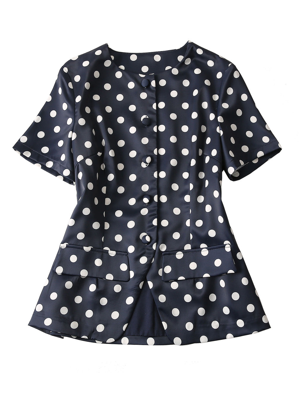 Amal Clooney Inspired Polka Dot Peplum Skirt and Jacket Set