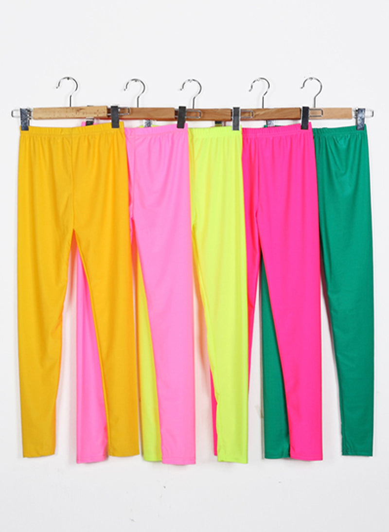 Kim Kardashian Style 80's Neon Coloured Leggings