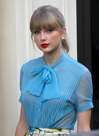 Taylor Swift 50s Pintuck Blouse & High Rise Pleated Skirt Set