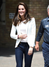 Kate Open Front Smart Casual White Blazer