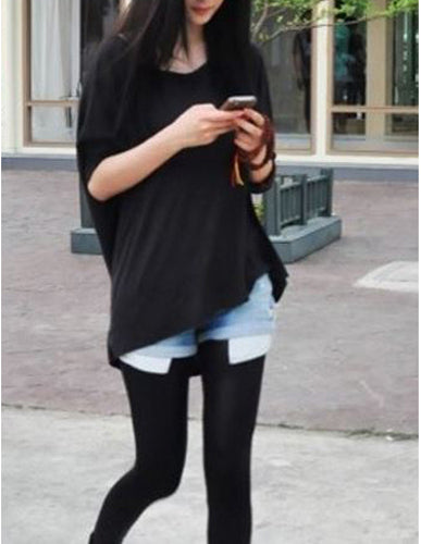 Kendall 3/4 Sleeve Slouchy Asymmetrical T-shirt