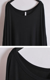 Kendall 3/4 Sleeve Slouchy Asymmetrical T-shirt