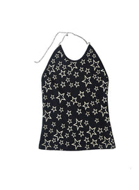 Kendall Star-print Backless Halter Top