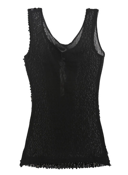 Sleeveless Sequined Vest Party Tank Top